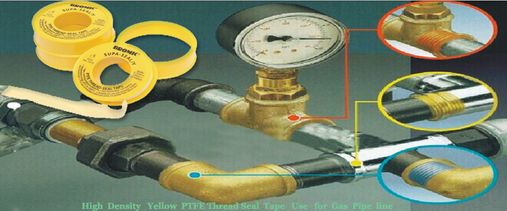 Gas use teflon tape